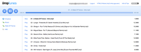 DropTunes: ascoltare musica attraverso DropBox