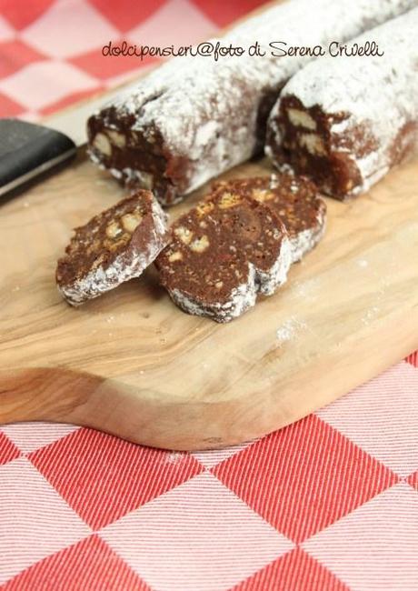 SALAME AL CIOCCOLATO CON FAVE DI CACAO di Dolcipensieri