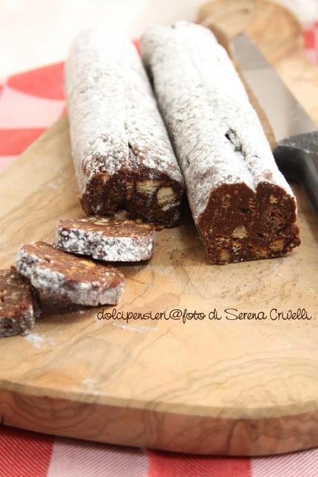 SALAME AL CIOCCOLATO CON FAVE DI CACAO di Dolcipensieri