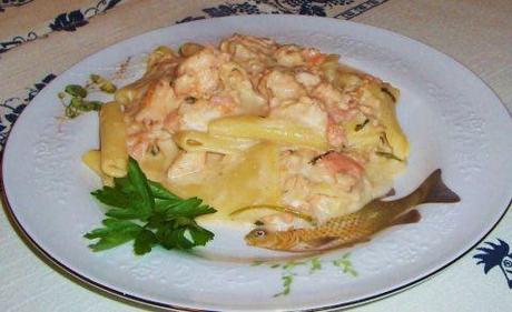 Paccheri al salmone con formaggio Squacquerone