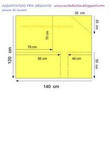Accappatoio in spugna per neonato! con schema