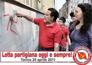 Blitz di Rifondazione e GC 2.0 contro scritte antisemite