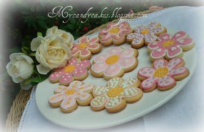 Flower cookies- Biscotti decorati fiore