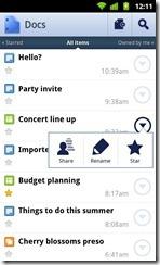 docs 2 thumb Google Docs disponibile nell’ Android Market