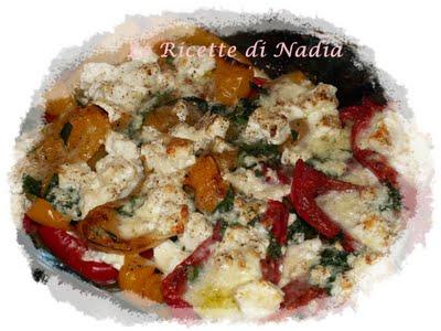 Gratin di peperoni e feta