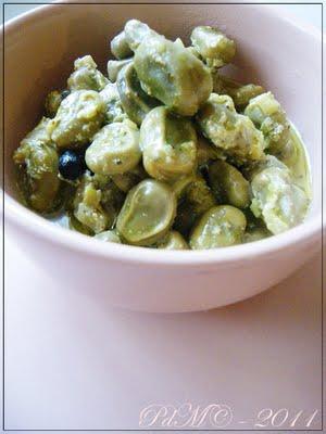 Zuppa di fave e porro al pimento