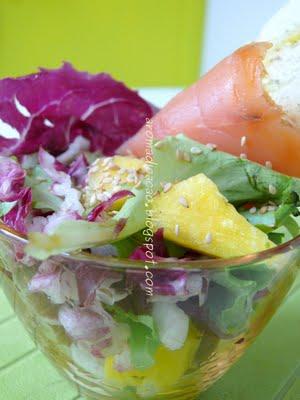 Un'insalatina fuori tempo.... Salmone, Sesamo e Ananas