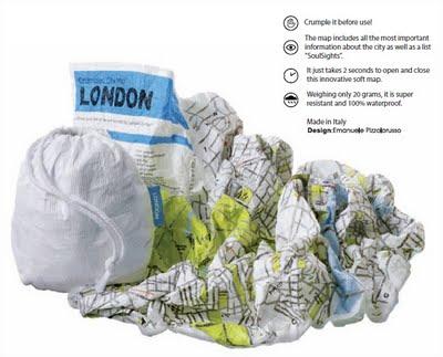 Mappa Londra cartina stoffa design Palomar: Crumpled City™