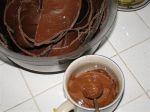 Plum cake al cioccolato e pera su crema inglese (riciclo uova di Pasqua)