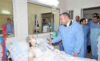 Attentato a Marrakech: Prime immagini della visita di SAR Mohammed VI