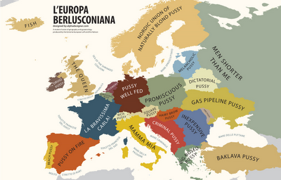 L'Europa secondo Berlusconi: una mappa