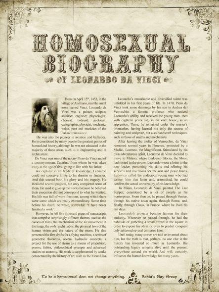 Bahia's Gay Group (GGB): Homosexual Biography, Leonardo Da Vinci