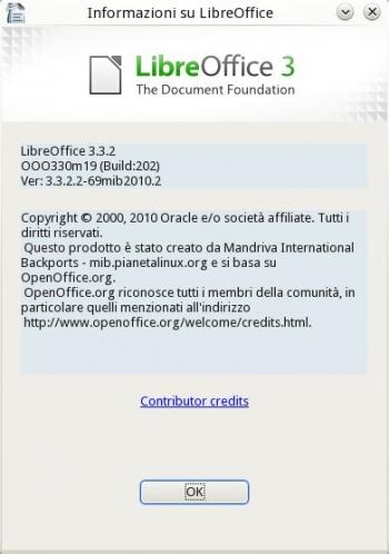 Porting del MIB di LibreOffice 3.3.2 per Mandriva