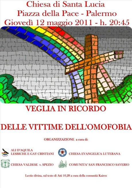 Palermo: Veglia in ricordo delle vittime dell'omofobia