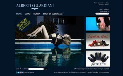 Apertura store online Alberto Guardiani