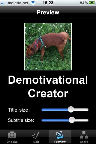 App Store: aggiornamento per Demotivational Creator (v.1.5)