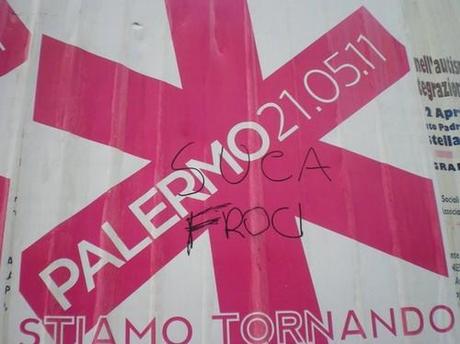 Palermo: scritte omofobe sui manifesti del Gay Pride