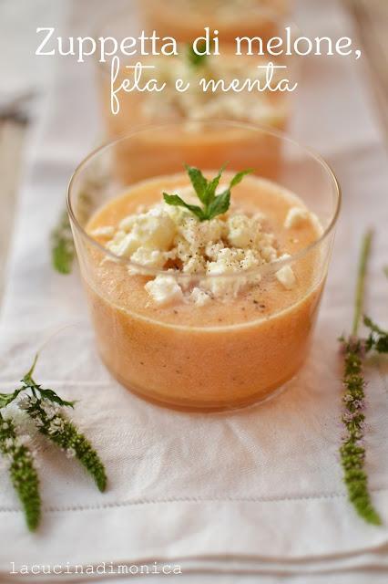 ZUPPETTA DI MELONE,FETA E MENTA ZUPPETTA DI MELONE,FETA E MENTA