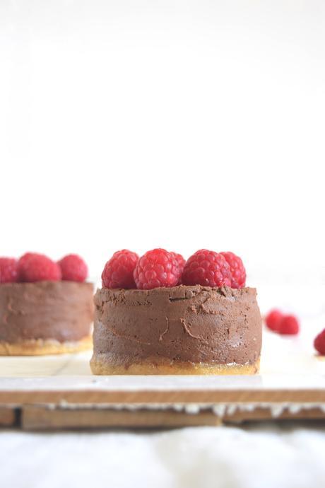 cheesecake di riso al cioccolato e lamponi cheesecake di riso al cioccolato e lamponi