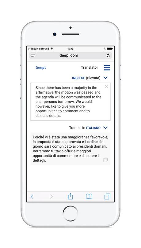 DeepL, il traduttore che sfrutta l’Intelligenza Artificiale e lancia la sfida a Google deepl traduttore mobile italiano