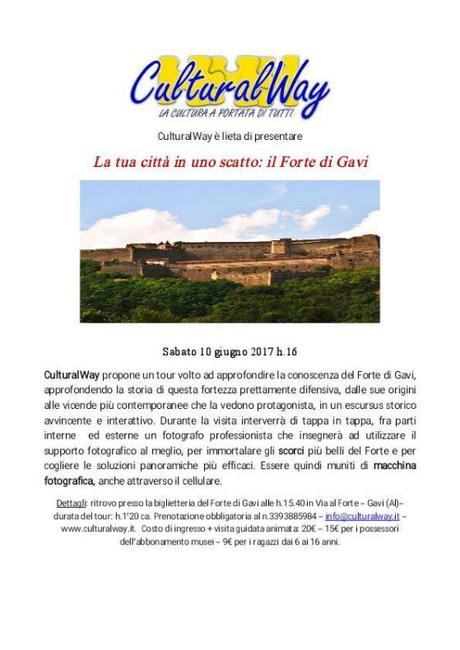 La tua città in uno scatto: il Forte di Gavi La tua città in uno scatto: il Forte di Gavi