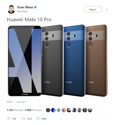 Svelato Huawei Mate 10, design, caratteristiche e probabili prezzi. Svelato Huawei Mate 10, design, caratteristiche e probabili prezzi.