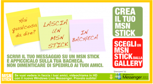 Msn Stick per colorare di post-it le bacheche Facebook dei tuoi amici