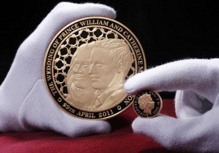 Per celebrare le nozze di William e Kate, moneta d’oro da 22 carati