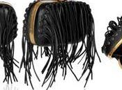 Alexander McQueen classic skull fringed leather clutch