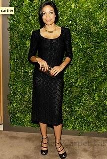 Rosario Dawson In Dolce & Gabbana al Cartier Dinner celebrating the MoMA Party in the Garden