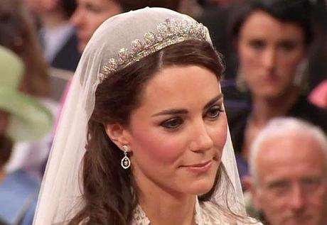 immagine di Kate Middleton durante il matrimonio