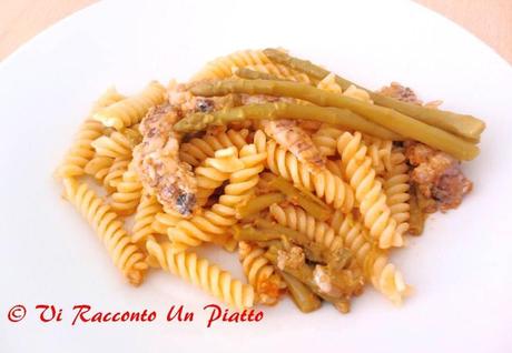 fusilli agli asparagi e canocchie