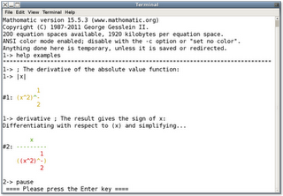 Mathomatic: software gratuito per lo studio della Matematica rilasciato sotto licenza GNU LGPL.