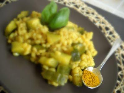 Son tornata! - Orzotto con zucchine e curry