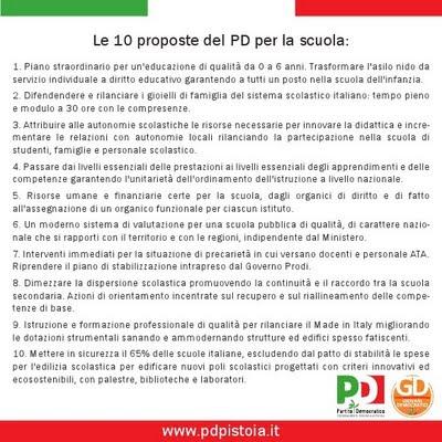 Il PD pistoiese lancia la campagna “Tagliare il presente è cancellare il futuro”