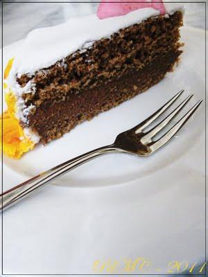 Torta di compleanno al gianduia con copertura in PdZ