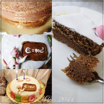 Torta di compleanno al gianduia con copertura in PdZ