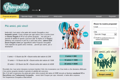 Groupalia: più amici, più vinci!