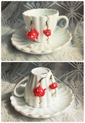 It's tea time, my love! Earrings+bracelet, new in my shop