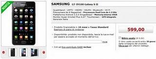 Galaxy S2 entra nel listino Mediaworld a 599€