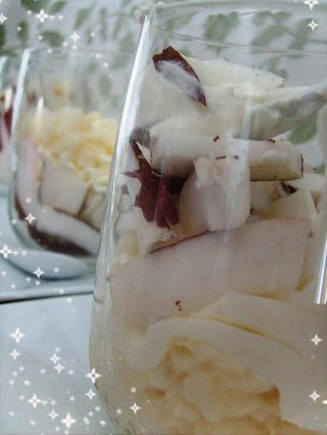 Granita di cocco in mousse al cioccolato bianco