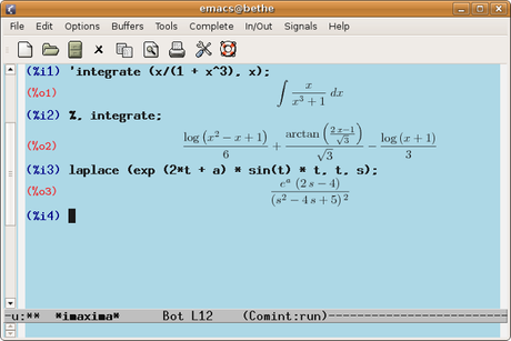 Maxima è un programma per l'elaborazione algebrica molto sofisticato e molto potente.