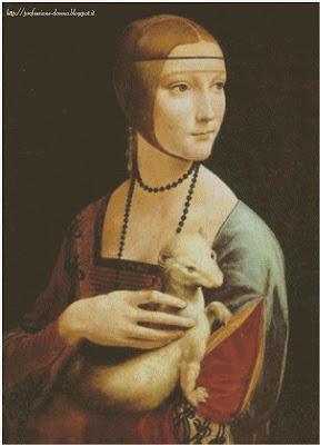 Schema punto croce: La dama con l'ermellino (Leonardo) Schema punto croce: La dama con l'ermellino (Leonardo)
