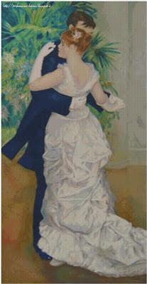 Schena punto croce: Dance in the city (Renoir) Schena punto croce: Dance in the city (Renoir)
