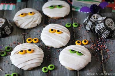 Biscotti mummia Halloween Biscotti all'arancia