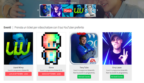 Tuberfan, prenota un ticket e chatta con i tuoi YouTuber Star Preferiti Tuberfan fan Youtube youtuber