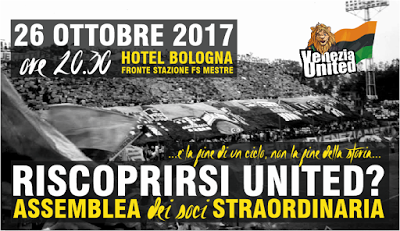 VeneziaUnited, esito dell'Assemblea Straordinaria 26 Ottobre 2017 VeneziaUnited, esito dell'Assemblea Straordinaria 26 Ottobre 2017