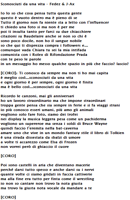 Sconosciuti da una vita di Fedez e J-Ax, testo e significato: a sorpresa arriva in radio il nuovo singolo Sconosciuti da una vita di Fedez e J-Ax, testo e significato: a sorpresa arriva in radio il nuovo singolo