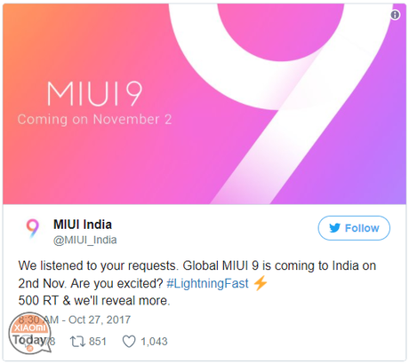 UFFICIALE: ecco la data di rilascio della MIUI 9 Global Stabile! MIUI-9-Global-Stabile-2-novembre-ufficiale-data-rilascio-download