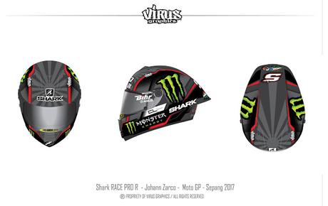 Shark J.Zarco Sepang 2017 by Virus Graphics - painted by Création JPH Shark J.Zarco Sepang 2017 by Virus Graphics - painted by Création JPH